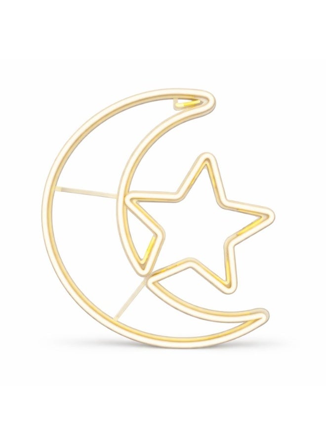 Home Care 25 سم ضوء شريط LED مرن على شكل قمر ونجمة - مصباح ديكور دافئ مع قابس صغير بريطاني - Image 2